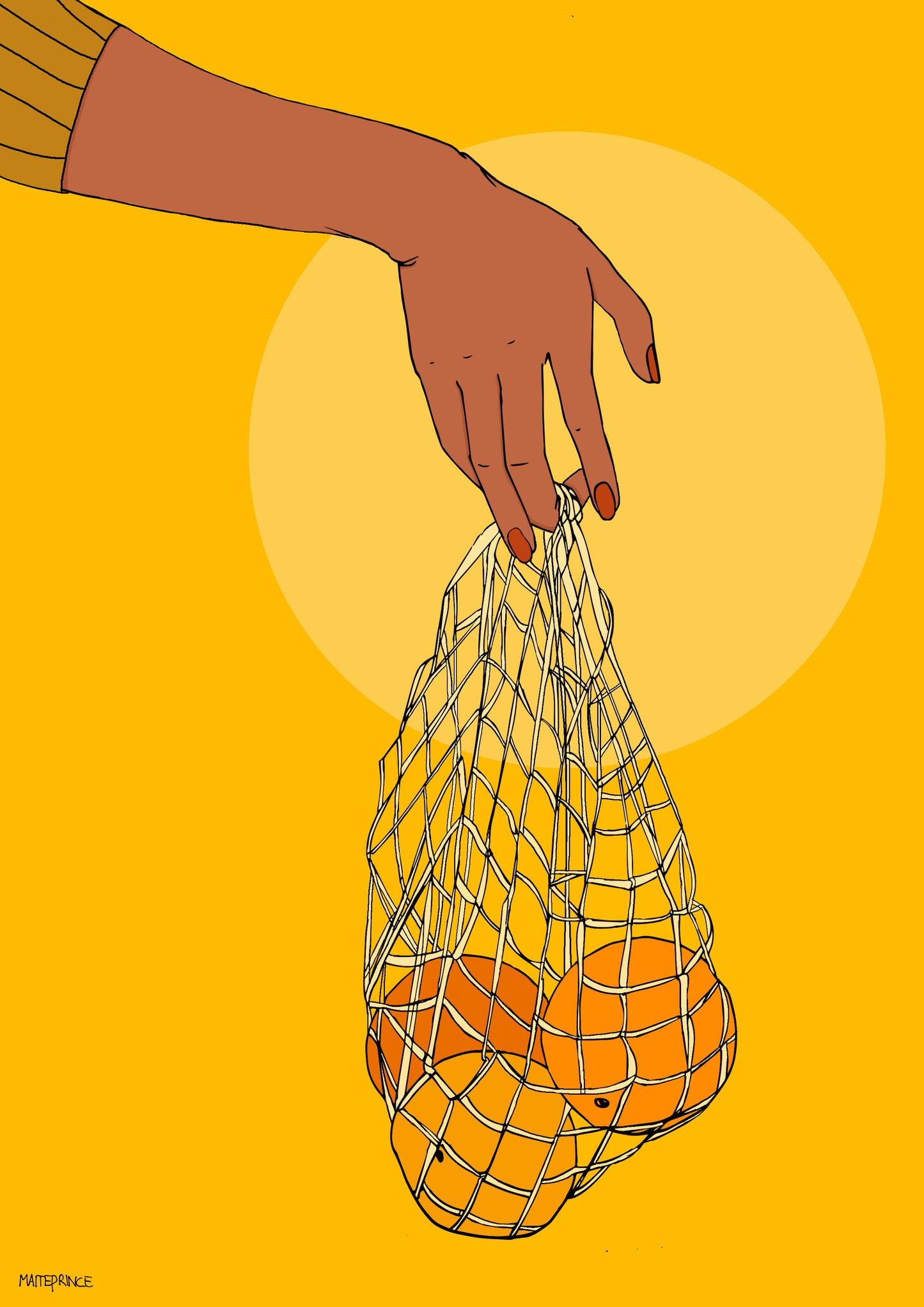 Determination We Rise Oranges | Colorful print | Maite Prince