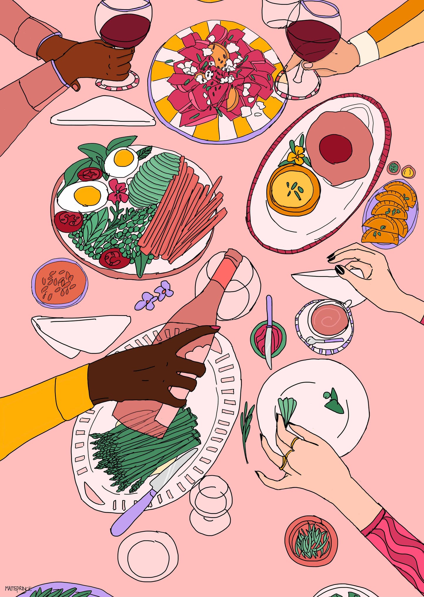 Eating with friends | Maite Prince