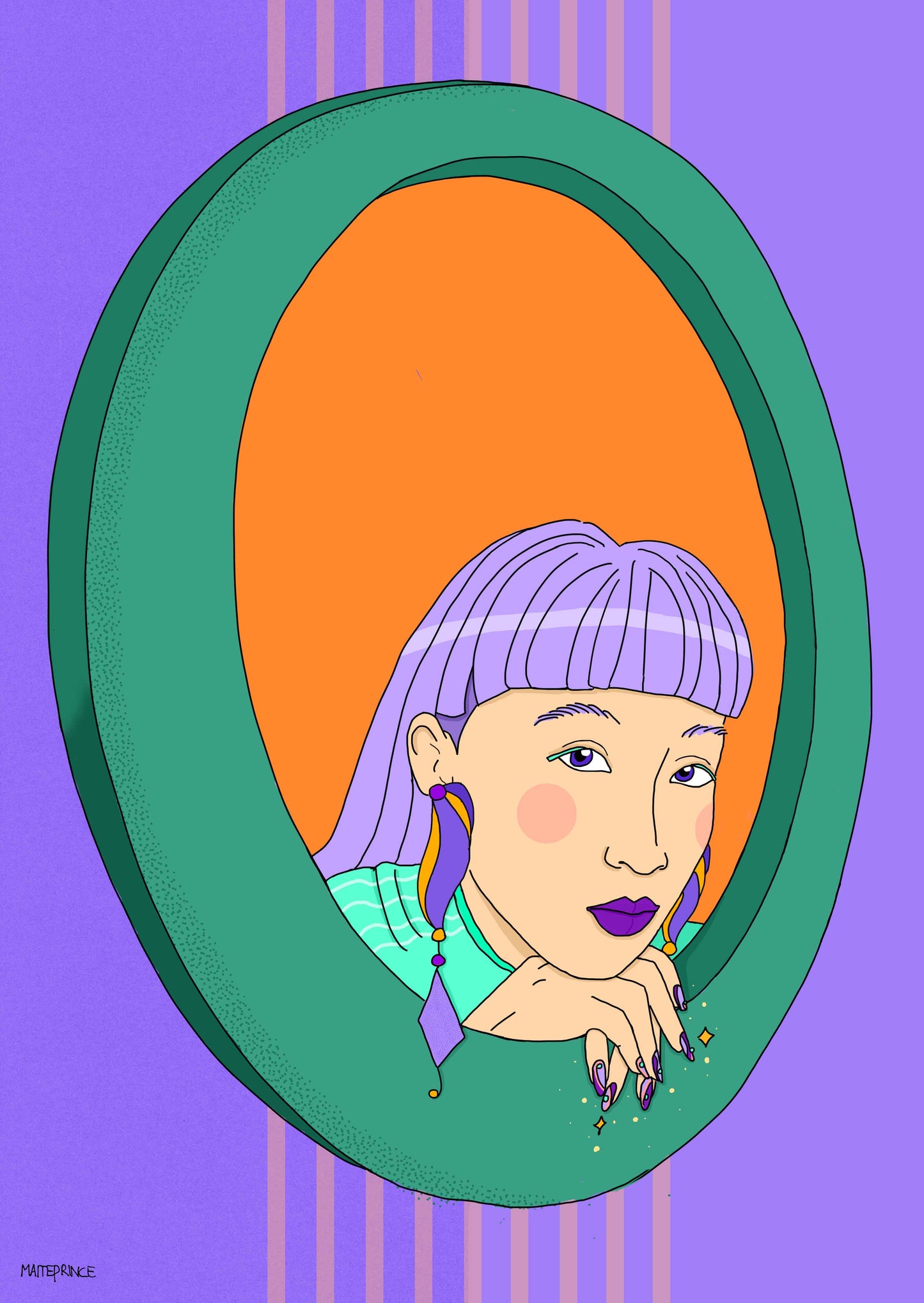 Cirkel nails | Colorful print | Maite Prince